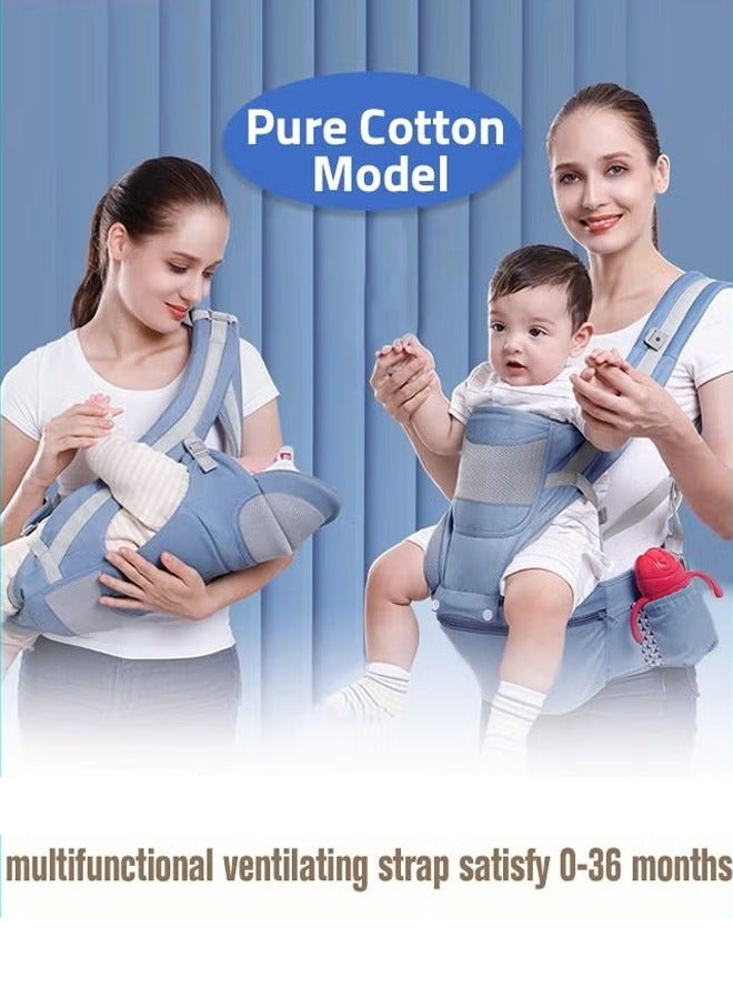 Ergonomic Infant Carriers with Hip Seat Waist Stool and Storage Box for Breastfeeding, Newborn to Toddler 1-48 Months Front and Back Baby Holder Carrier for Men Dad Mom - Image 1