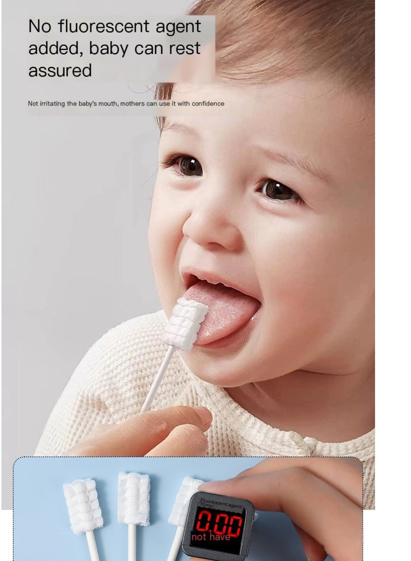 30 pcs baby toothbrush newborn or baby tongue cleaner, disposable baby gum cleaning gauze, oral cleaning care, suitable for babies aged 0-36 months - Image 2