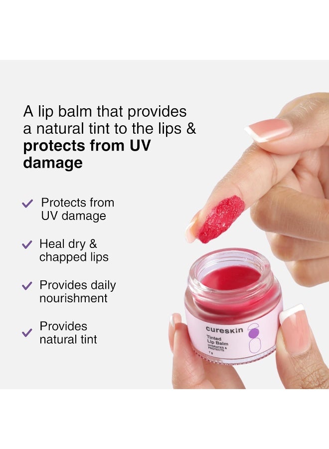 Cureskin بلسم شفاه ملون للنساء والرجال، يرطب ويحمي مع صبغة الشفاه من الشمندر والجزر والفراولة، بلسم تفتيح الشفاه للشفاه الداكنة، بلسم شفاه ملون للشفاه الداكنة لتفتيحها - Image 2