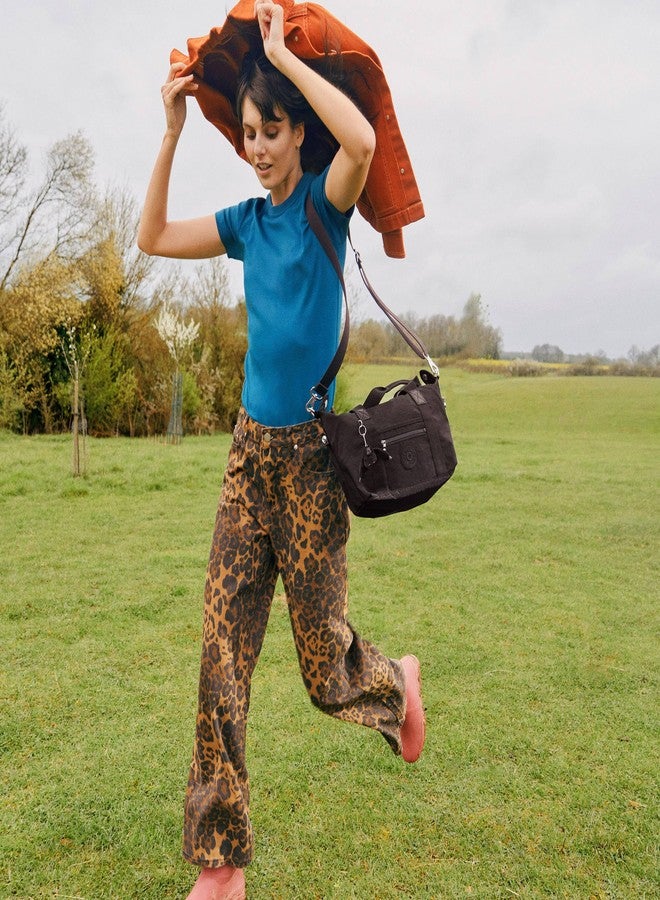 KIPLING KIPLING Kipling Womens Art Mini Tote Bag, Lightweight Small Weekender, Nylon Travel Handbag Crossbody Bag, Black Noir, Medium US - Image 3