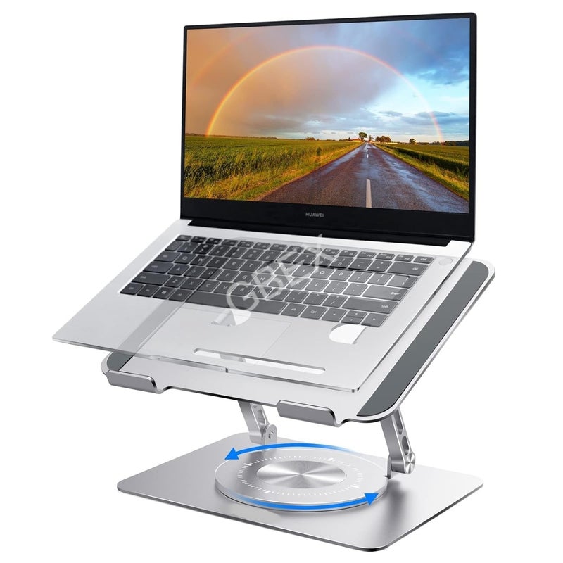 GBEX Aluminum Adjustable Laptop Stand Laptop Holder Notebook Holder Stand with HeatVent Computer Stand Notebook Aluminum Stand Desk for Laptop up to 17 inchesSilver