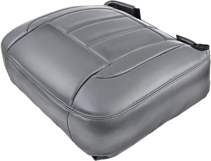 A-Premium Medium Slate Gray Leather Car Seat Cover Protector for Dodge Ram 1500 2500 3500 (2006-2008) - Image 1