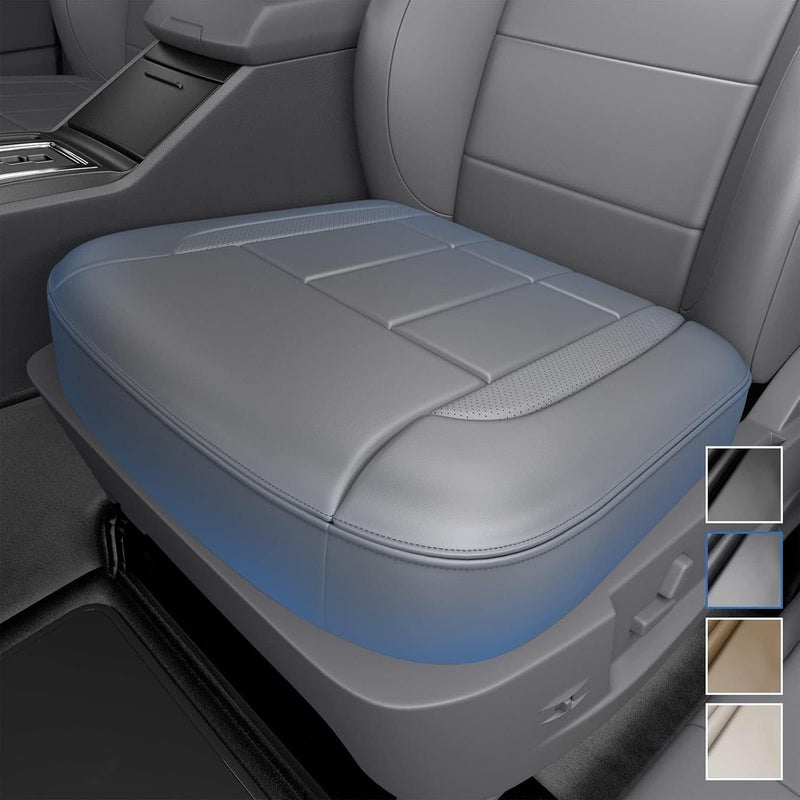 A-Premium Medium Slate Gray Leather Car Seat Cover Protector for Dodge Ram 1500 2500 3500 (2006-2008) - Image 2