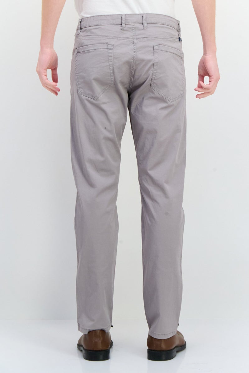 Sorbino Men Regular Fit Solid Chino Pants, Grey - Image 3