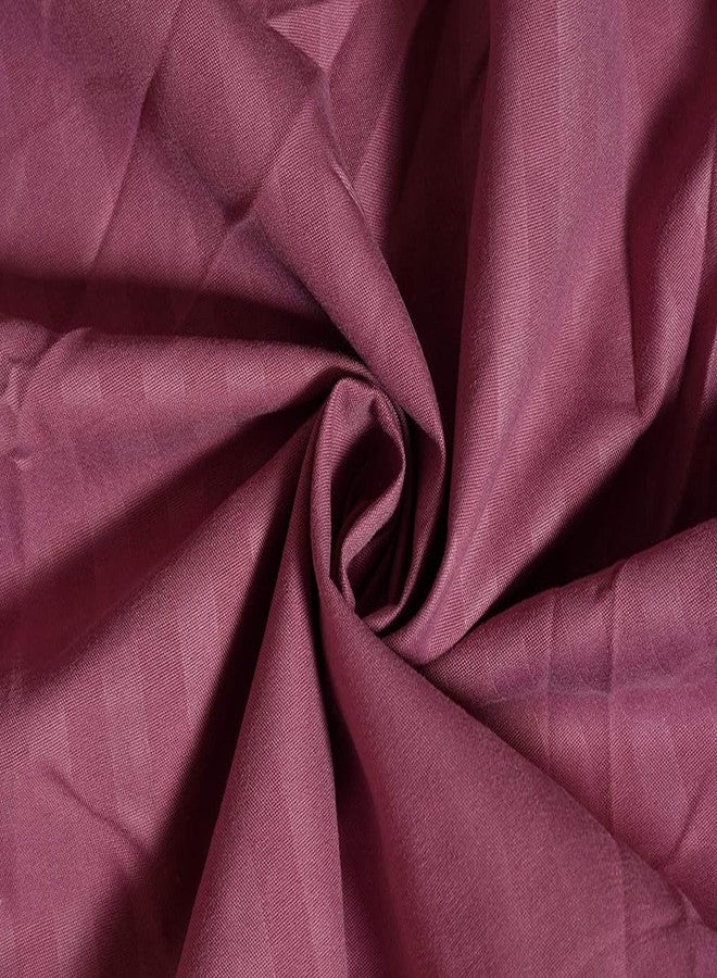 Evan Cotton Stripe/Lines Plain Supersoft Double Bed Bedsheet with 2 Pillow Cover- Bedsheet for Living Room, Bedsheet for Hotels, Bedsheet for 90X100-Pink - Image 2