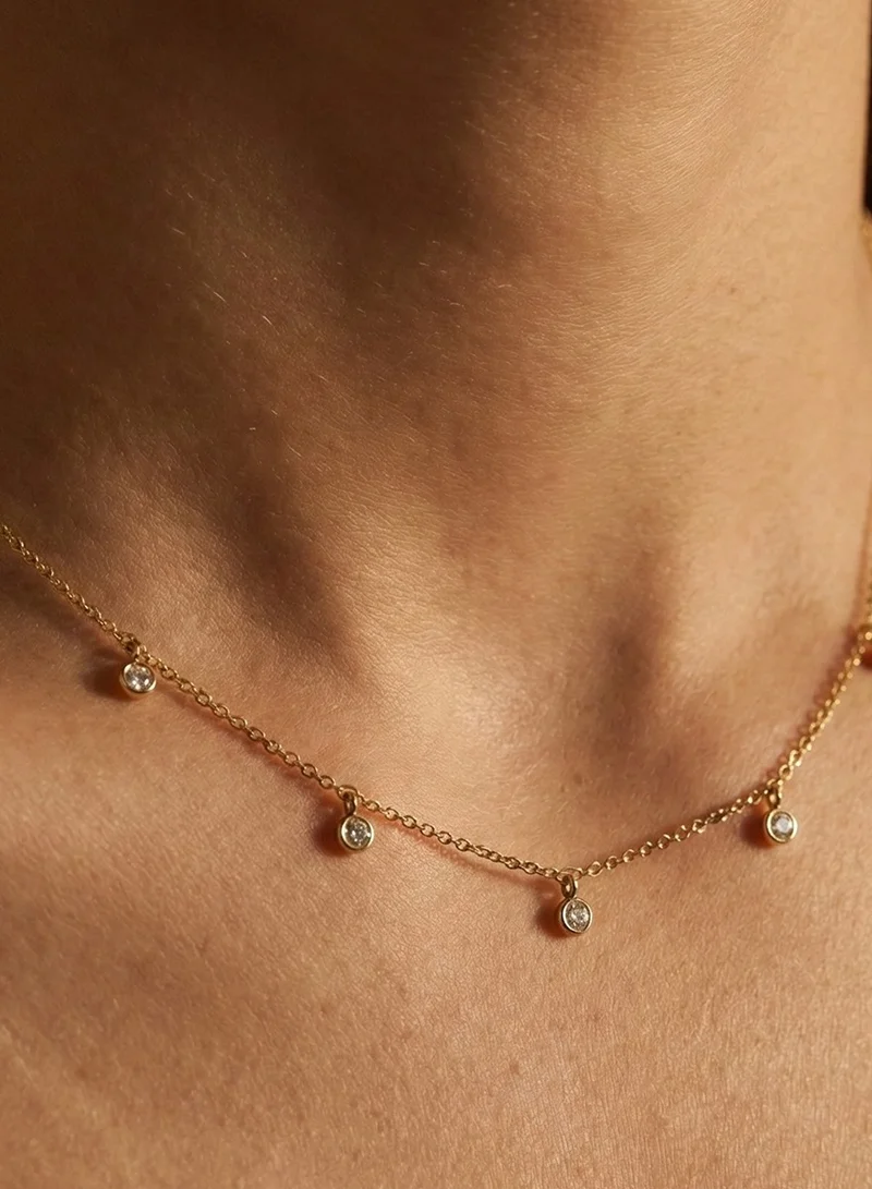 ليو جو قلادة ليو جو سبارك ذهبية