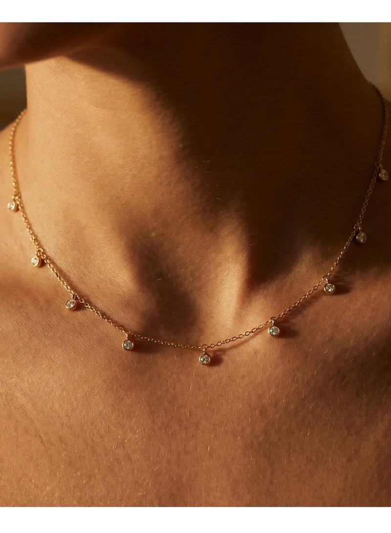 ليو جو قلادة ليو جو سبارك ذهبية