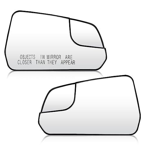 ILONPA Left Driver + Right Passenger Side Mirror Glass Replacement Compatible with Ford Mustang 2015 2016 2017 2018 2019 2020 Replace FR3Z17K707T FR3Z17K707Q - Image 1