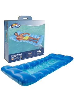 SwimWays Swimways Comfort Cloud Pool Lounger with Fast Inflation & Headrest Pillow, Oversized Inflatable Pool Floats for Adults, Blue  - Image 1
