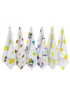 MARGOUN 6 Pack Baby Muslin Washcloths Natural Purified Cotton Baby Wipes Soft Newborn Baby Face Towel  - Image 2