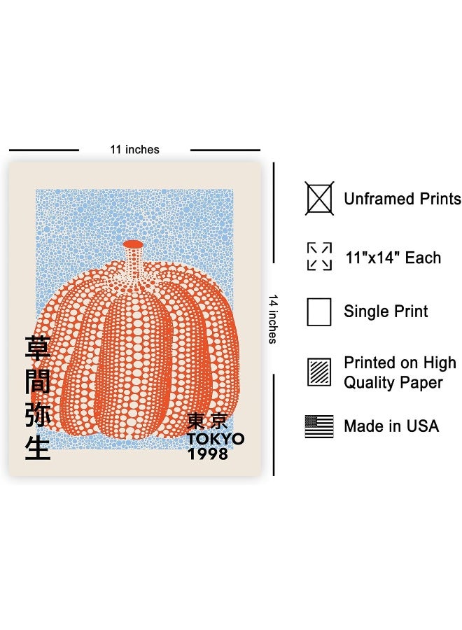 Poster Master Vintage Poster - Pumpkin Forever Print - Tokyo Art - Infinity Dots Art - Chic Gift For Men, Women - Perfect Decor For Living Room, Bedroom, Office - 11X14 Unframed Wall Art - Image 2