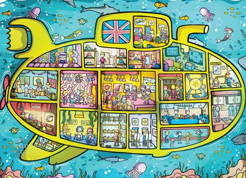 Cross & Glory Cross Glory Sea of Green Voyage British Invasion Beneath The Waves 1000 Piece Jigsaw Puzzle for Adults Kids 12 Fun 60s Themed Underwater Adventure - Image 1