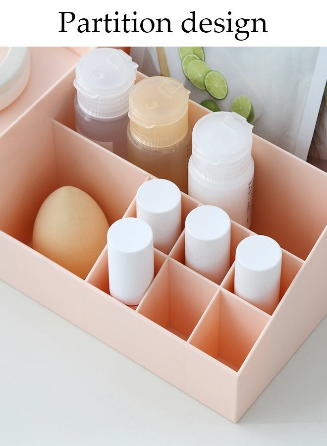 DUNISO Desk Organizer and Accessories with 2 Drawers and 8 Compartments, Plastic Makeup Organizer, Mini Pen Holder for Desktop Storage, Desk Organization for School, Home, Office Supplies - Image 3