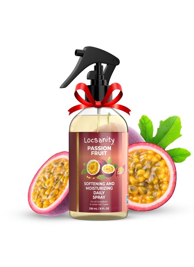 Locsanity Locsanity Daily Moisturizing Spray for Dull, Dry Locs - Passion Fruit Hair and Scalp Moisturizer for Dreadlocks, Sisterlocks, Microlocks, Braids to Control Oil and Frizz (8 fl oz)  - Image 1