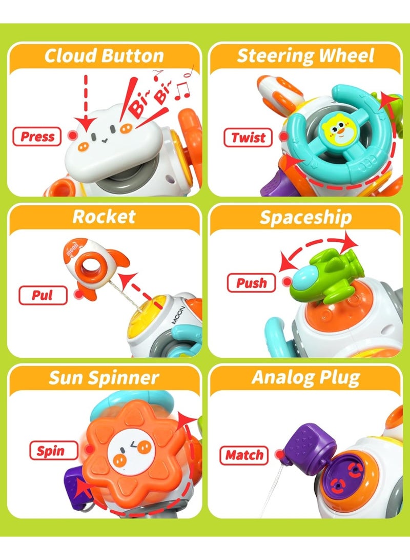 Montessori Sensory Toys for Toddlers 1-3 - Travel Activities Busy Board Cube - Baby Gifts for 6 9 12 18 Months 1 2 One Year Old Infant Boys Girls - Airplane Plane Car Travel Toys Educational Learning - Image 2