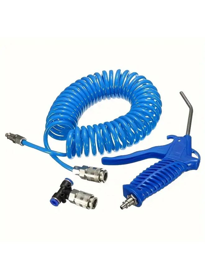 Blue 5m Extendable Air Duster Hose For Trucks Machinery Precision Nozzle - Image 4