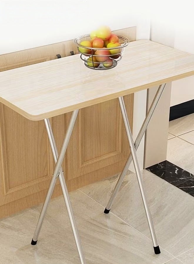 EETU Folding Table,Folding TV Table,TV Tray,Dinner Tray,Dinner Folding Table for Small Space Eating,Dinner Foldable Side Desk with Wooden Top and Metal Frame - Image 5