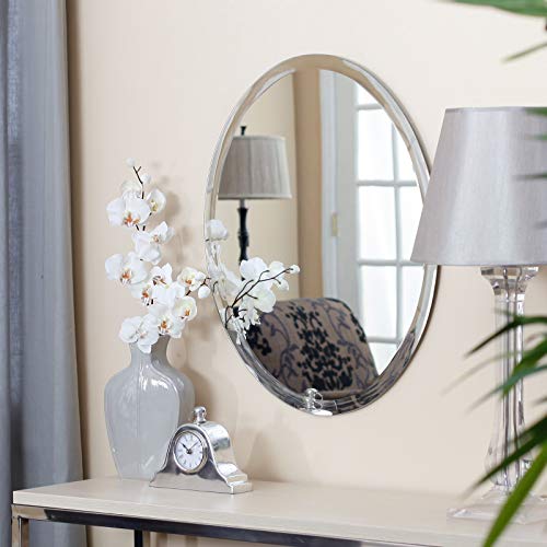 TINITALO Frameless Round Wall Mirror Home Mirror Decor Mirror Size : (18 X 18 Inch) QG 59 - Image 1