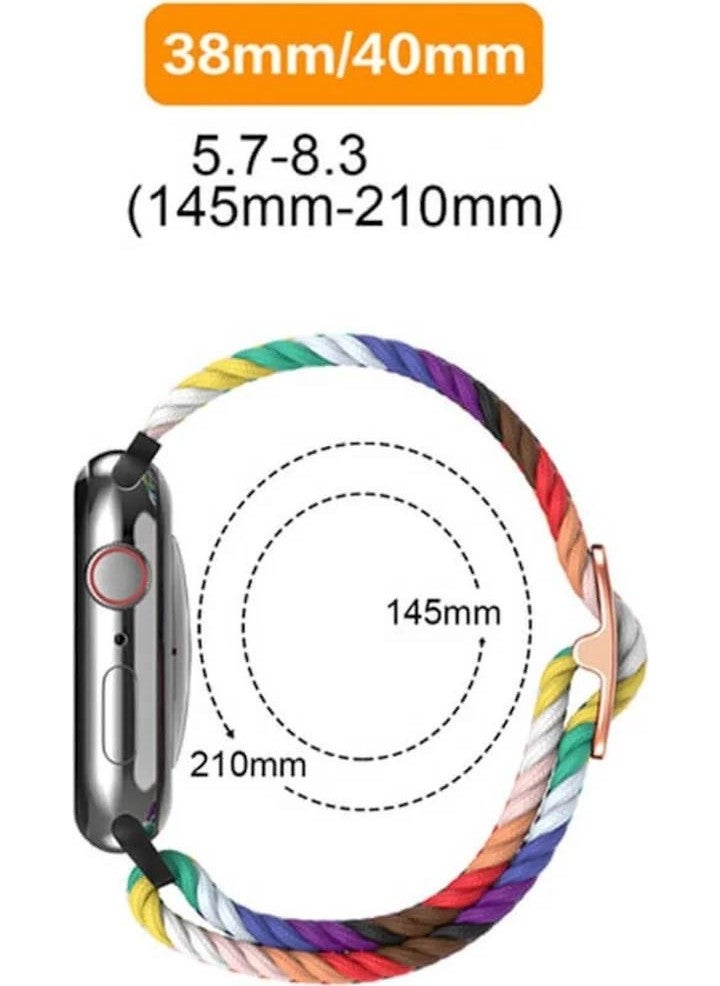 Koodmax - Apple Watch Compatible Ultra Solo Loop Strap Braided Buckle Band 42 44 45 49MM - Image 1