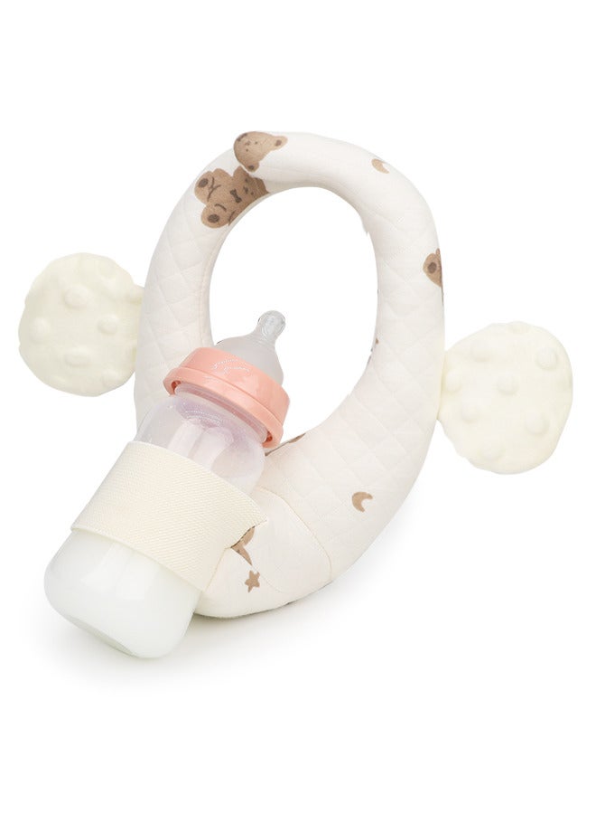 مجموعة هدايا خاصة للمولود والأم: حامل زجاجة الرضاعة وفرشاة الشعر الناعمة المخصصة للمواليد الجدد - Image 2