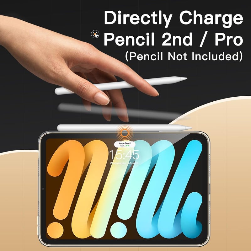 Jetech Case For Ipad Mini (A17 Pro, 2024 Model, 7Th Generation) / Mini 6 (2021 Model, 6Th Generation), Soft Tpu Transparent Slim Shockproof Tablet Cover (Clear) - Image 4