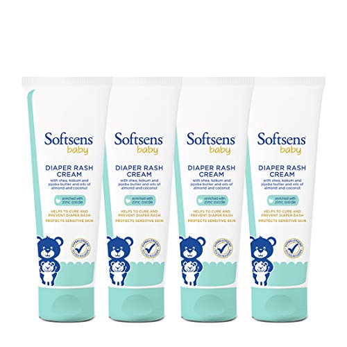 Softsens Diaper Rash Cream 50g (Pack 4 x 50g) For Newborn Baby With Zinc Oxide| Enriched With Aloe Vera & Shea Butter| Dermatologically Tested | Safe for Newborns | Intense Moisturization for Soft Skin | Protects Skin Barrier, Gentle Care - Image 1