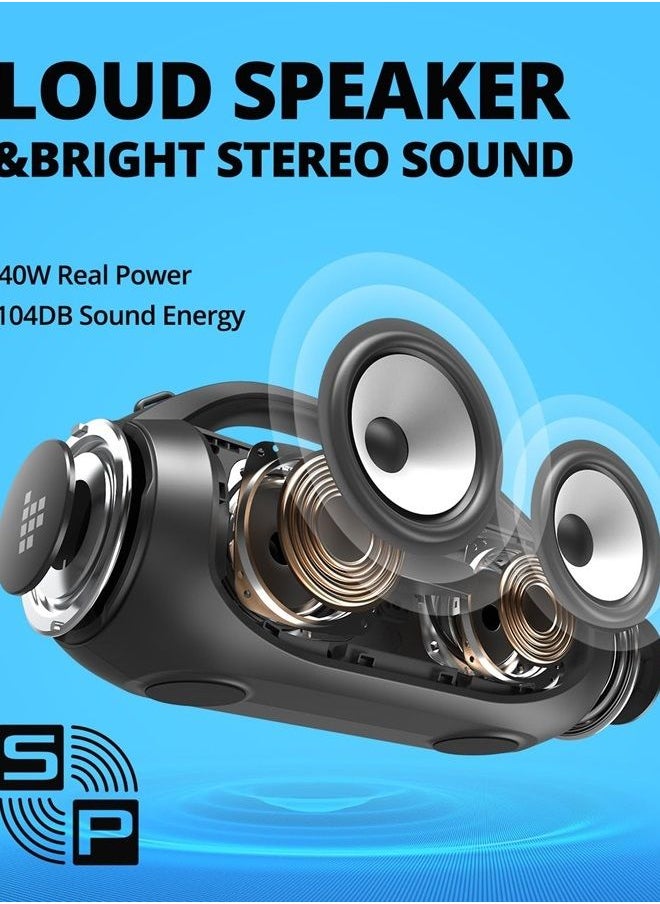 Tronsmart Bang SE Portable Bluetooth Speaker, Colorful LED and 40W Wireless Stereo to Infuse Your Party, Ultra Lightweight Portable Design and IPX6 Waterproof, Suitable for Party/Outdoor/Travel  - Image 3