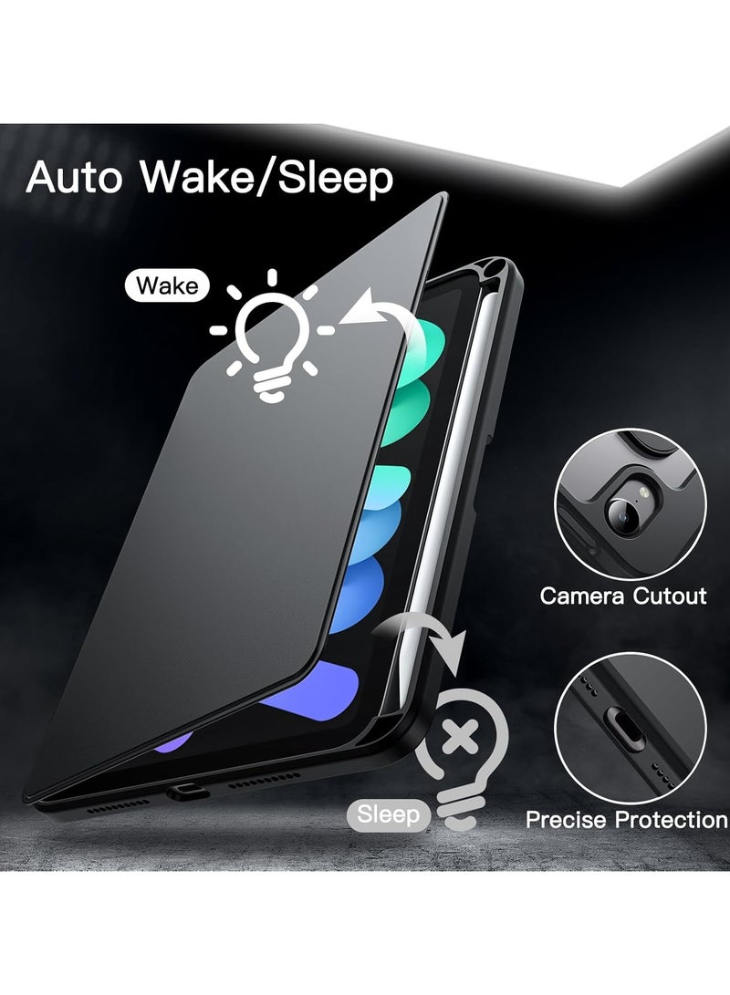 DUSALA Rotating Case for iPad mini 5 2019 (5th Generation 7.9 inch) with Pencil Holder,360 Degree Rotation Protective Stand Slim Cover Clear Back, Auto Wake/Sleep (iPad mini 5) - Image 4