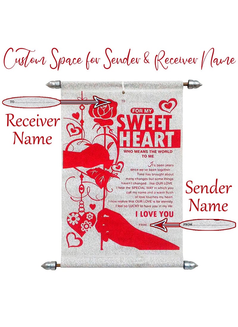 Saugat Traders Saugat Traders Love and Sorry Scroll Greeting Card Gift for Girlfriend & Boyfriend Wife-Husband-Friends-Valentine Day Gift- Lover Pack of 2  - Image 3