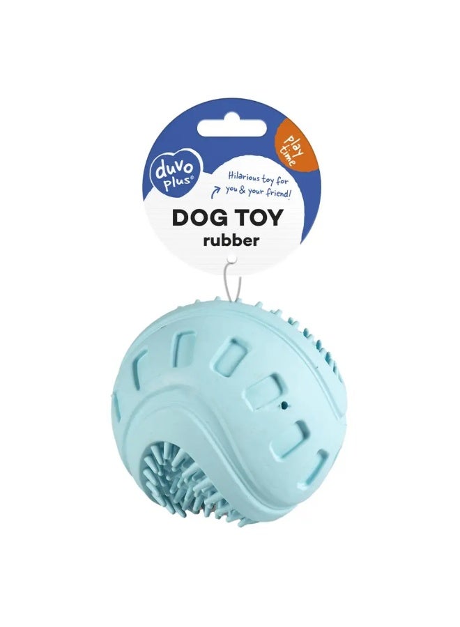 Duvo + Duvo+ Dog Toy Rubber Giggle Ribble Ball 8,5x8,5x8,5cm[Color - Blue] - Image 1