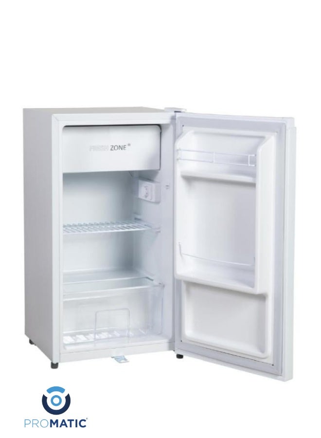 بروماتيك ثلاجة بروماتيك 3 قدم سعة 84 لتر لون أبيض موديل NDR-90L — تبريد فعال، حجم مناسب للمكاتب والغرف، رفوف عملية وتوزيع مثالي للبرودة - Image 2