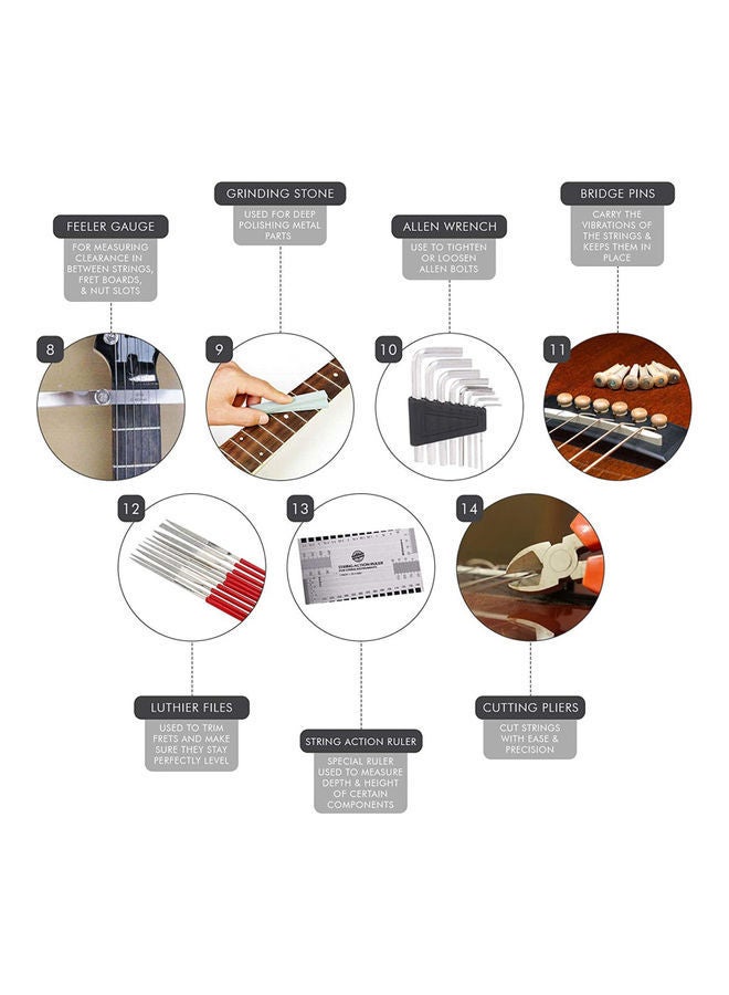 NIBEMINENT 48-Piece Guitar Repairing And Cleaning Tools - Image 4
