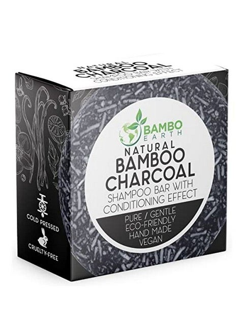 Solid Shampoo Bar And Conditioner Effect Hair Soap 100% Organic Shampoo Bars For Hair With All Natural Plant Based Essential Oils And Zero Waste Biodegradable Packaging (Bamboo Charcoal)
