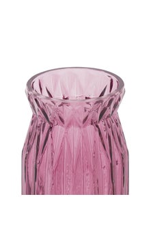 PURE HOME + LIVING Pure Home Living Burgundy Diamond Textured Glass Vase Small  - Image 5