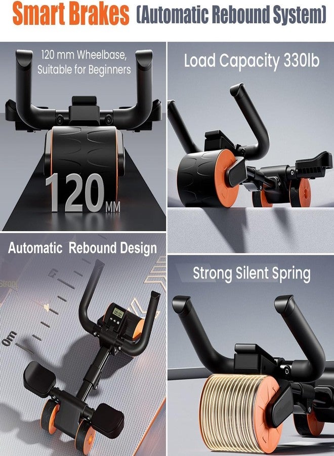 Deoxys Ab Roller Wheel with Elbow Support and Timer, Automatic Rebound Abdominal Wheel for Effective Abdominal,Perfect Exercise Ab Wheel for Core Workout - Image 5
