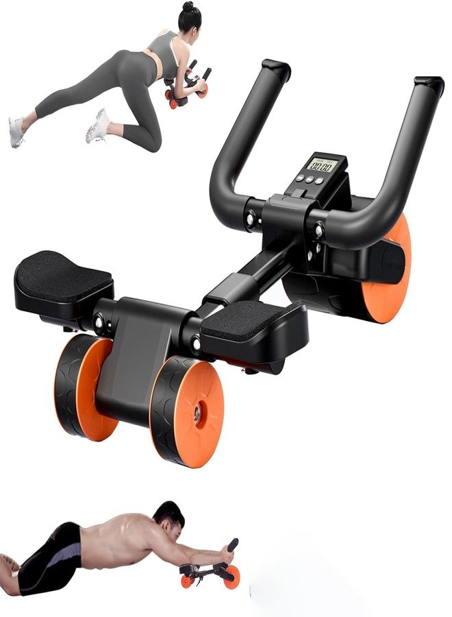 Deoxys Ab Roller Wheel with Elbow Support and Timer, Automatic Rebound Abdominal Wheel for Effective Abdominal,Perfect Exercise Ab Wheel for Core Workout - Image 1