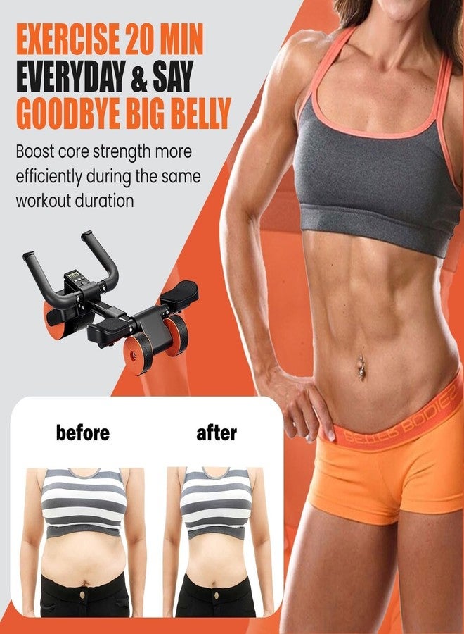 Deoxys Ab Roller Wheel with Elbow Support and Timer, Automatic Rebound Abdominal Wheel for Effective Abdominal,Perfect Exercise Ab Wheel for Core Workout - Image 4