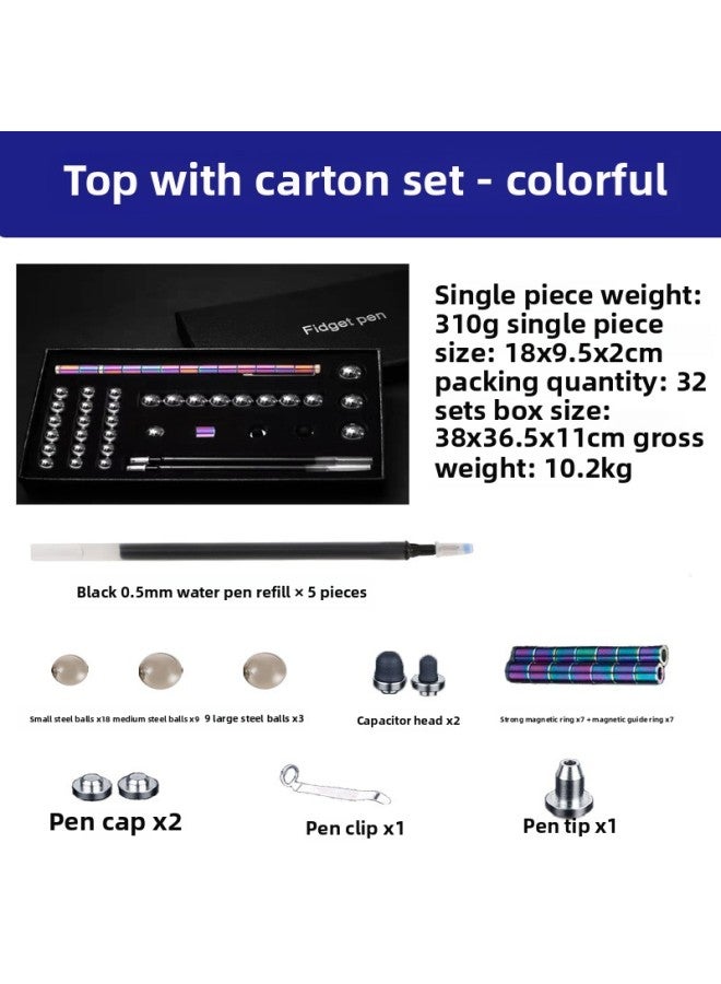 Loquat Variety Magnetic Suspension Pen Holder Toy Multifunctional Magnetic Suction Pen Holder Decompression Colorful Light Magnetic Pen Holder-Color:Carton Package 【writing Version-magnetic Permeability】】- - Image 1