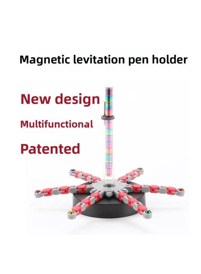 Loquat Variety Magnetic Suspension Pen Holder Toy Multifunctional Magnetic Suction Pen Holder Decompression Colorful Light Magnetic Pen Holder-Color:Carton Package 【writing Version-magnetic Permeability】】- - Image 2