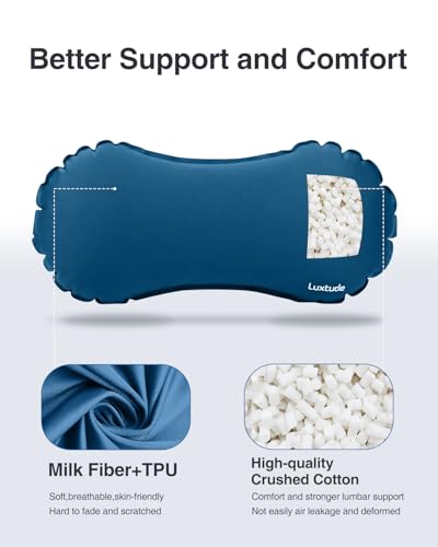 Luxtude Inflatable Lumbar Pillow for Airplane Travel, Lumbar Support Pillow for Office Chair/Car, Self-Inflating Travel Lumbar Pillow Back Support, Lower Back Pillow for Reducing Lumbar Pain - Image 3