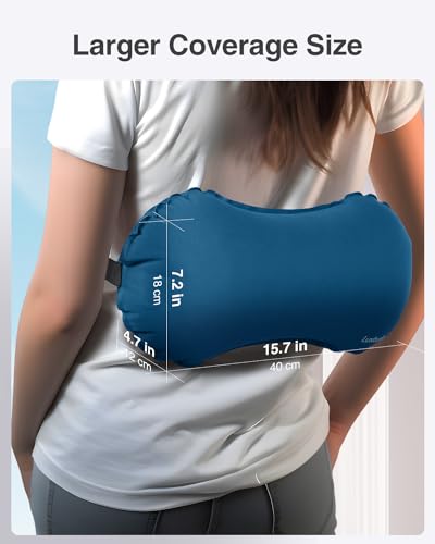 Luxtude Inflatable Lumbar Pillow for Airplane Travel, Lumbar Support Pillow for Office Chair/Car, Self-Inflating Travel Lumbar Pillow Back Support, Lower Back Pillow for Reducing Lumbar Pain - Image 4