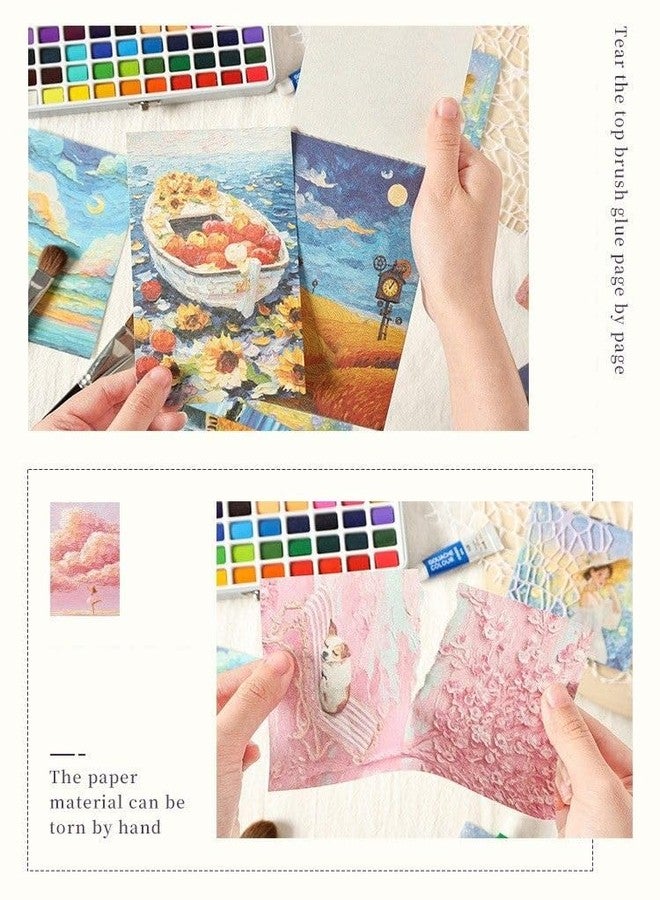 SAMVARDHAN The Paradox of Love Vintage Art Scrapbook Book (120 Sheet) - Aesthetic Oil Painting Scrapbook | Four Seasons Journal, Planner & DIY Craft Decoration Set, Pack of 4 - Image 4