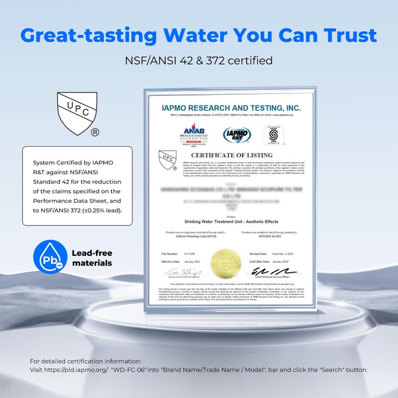 Waterdrop Water Filter for Sink Faucet, 360Â° Rotating Stainless Steel, NSF Certified Water Purifier for Kitchen Sink, 3 Months Long Lasting Tap Water Filter, Reduce Chlorine, 1 Filter - Image 5