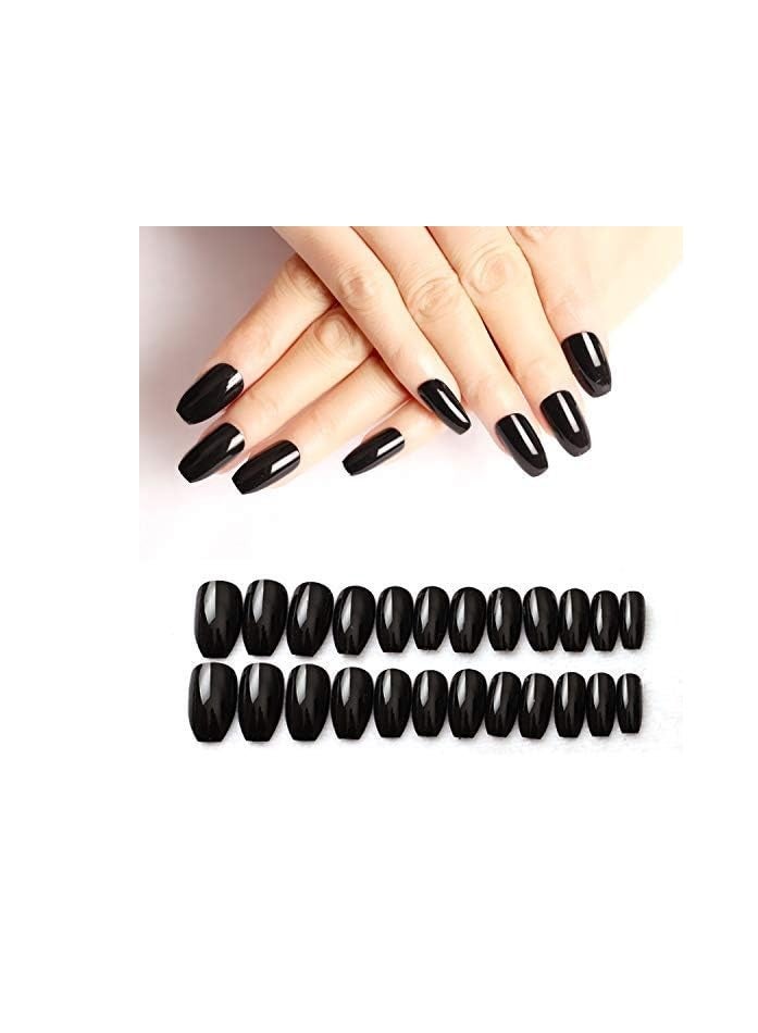 Generic Fake Nail Short Full Cover - 24 Pcs - Image 1