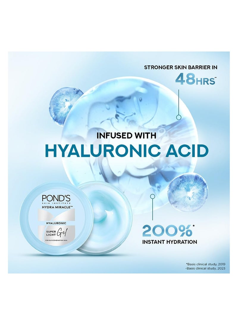 PONDS Pond's Super Light Gel Oil Free Moisturiser With Hyaluronic Acid + Vitamin E, 50ml - Image 2