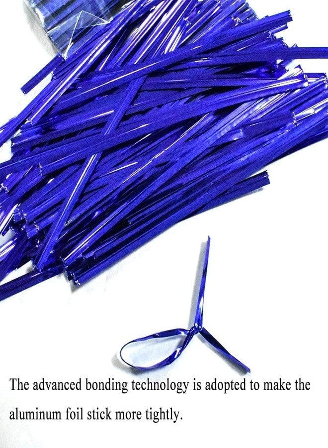 Global+plus Metallic Blue Twist Ties Wire for Cake Pops, Chocolate, Wrapping Gift, Candy & Cone Sealing (Pack of 350) - Image 2