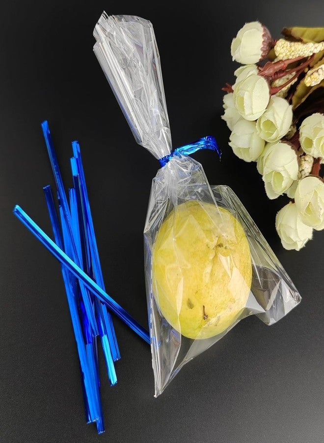 Global+plus Metallic Blue Twist Ties Wire for Cake Pops, Chocolate, Wrapping Gift, Candy & Cone Sealing (Pack of 350) - Image 4