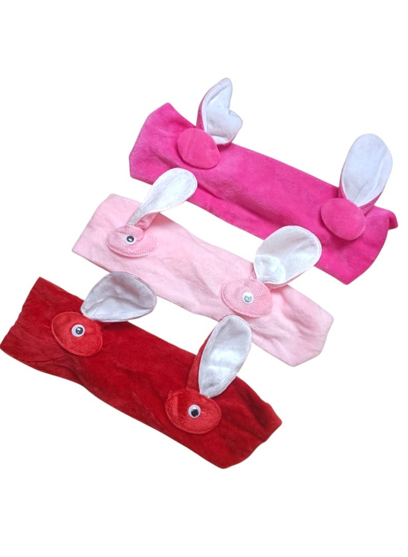 Set Elastic Headbands For Girls’ – with Cute Design - 3 Pcs
