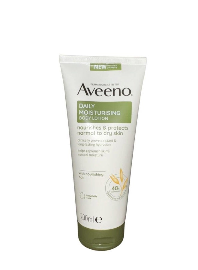 Aveeno Daily Moisturising Body Lotion (1x 200ml), Hydrating Lotion Enriched with Nourishing Colloidal Oatmeal, Gentle Body Moisturiser Suitable for Sensitive and Dry Skin - Image 5