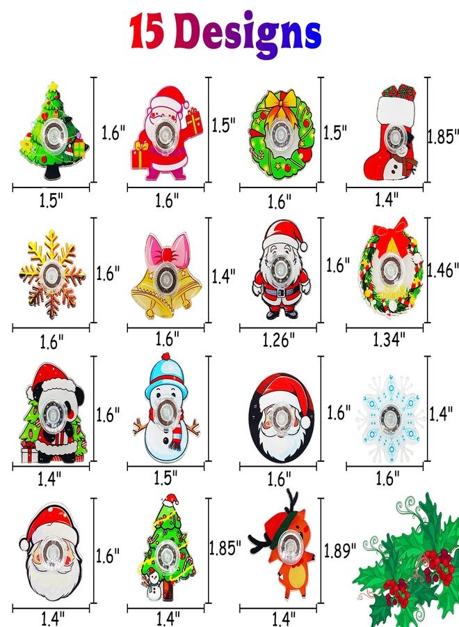Howzcci 15 Pack Christmas Fidget Spinners Toys Novelty Spinning Tops Toys for Kids Boys Girls Christmas Stocking Stuffers Party Favors Gifts - Image 4